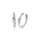 ZINZI silberne Ohrringe 16x3mm crossover  weiße Zirkonias ZIO1971