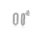 ZINZI silberne Luxus Ohrringe oval  weiß ZIO1894