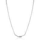 ZINZI zlv. collier slagmodel met zirc.ronde/pootzetting