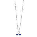 ZINZI zlv. collier met kapittelstokje lapis lazili 45cm