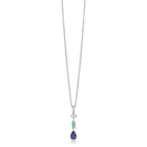ZINZI zlv. collier hanger blauw peer/lichtbl.rechth/zc