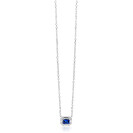 ZINZI zlv. collier rechthoek blauw en zirconia's