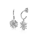 ZINZI silberne Ohrringe Schneekristall Charm 23mm ZIO1977