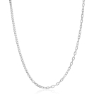 ZINZI zlv. collier half grmt.en paperclipschakels
