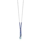 ZINZI zlv. Y-collier met zirconia's blauw/lichtblauw