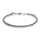Zinzi silbernes Kugelarmband 4mm breit 17-20cm ZIA1010