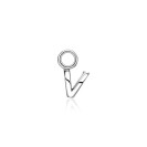 ZINZI silberner Buchstabe Ohranhänger V Preis pro Stück ZICH2144V