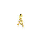 ZINZI zlv. hanger gg.verg.letter A bezet met zirconia's