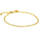 ZINZI zlv. armband gg.verg.massief geslepen anker