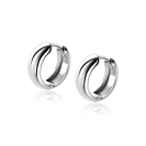 ZINZI zlv. klapcreolen half rond 13.5x5.0mm