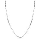 ZINZI zlv. collier paperclip en koffieboon schakels