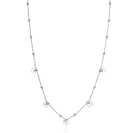 ZINZI zlv. collier fant. met hartjes eraan