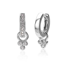 ZINZI silberne Ohrhänger rund  weiß ZICH1829
