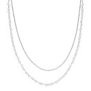 ZINZI zlv. multi-look collier 2 rijen hartjes en jass.
