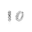 ZINZI silberne Ohrringe rund  weiß 15 x 4mm ZIO1838
