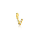 ZINZI zlv. hanger gg.verg.letter V bezet met zirconia's
