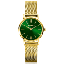 Zinzi horloge Mini rond gold w.plt groen/mesh band