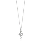 ZINZI zlv. collier met slanghanger groene ogen