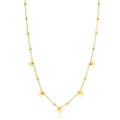 ZINZI zlv. collier gg.verg.fant. met hartjes eraan