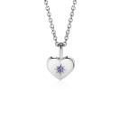 ZINZI zlv. hanger hart birthstones licht amethist cz.