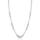 ZINZI zlv. collier fant.brede en smalle schakels 45cm