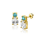 ZINZI zlv. oorstekers gg.verg.blauw en ovaal zirc.