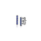 ZINZI silberne Ohrstecker Stab blau 8mm ZIO1689B