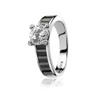 ZINZI silberner Ring schwarz ZIR775Z