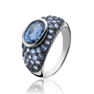 ZINZI silberner Ring blau ZIR1045B