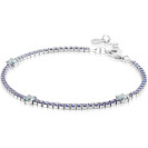 ZINZI zlv. tennisarmband fant.blauw/ichtblauw