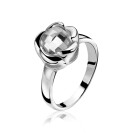 ZINZI silberner Ring Blume weiß ZIR865