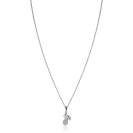 ZINZI zlv.collier met fant. hanger druppels en zirc.