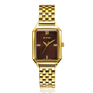 Zinzi Allure horloge 30mm gold w.plt bruin/stl band