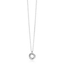 ZINZI zlv. collier met hanger 3 ringen in elkaar