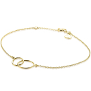 ZINZI 14 Karat Gold Armband offene Kreise ineinander ZGA115