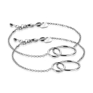 Zinzi Set aus 2 Silberarmbändern runde Formen 16-19cm ZIA1278-SET