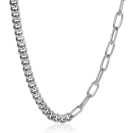 ZINZI zlv.collier half gourmet/paperclip schakel 45cm