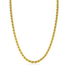 ZINZI zlv. collier geel verguld koord 4mm 60cm
