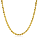 ZINZI zlv. collier geel verguld koord 4mm 45cm