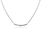 ZINZI Silber Jasseron-Kette mit luxuriösem Twist-Anhänger mit Knoten und weißen Zirkonias, 42-45 cm ZIC2680