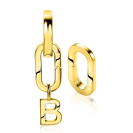 ZINZI silberne ovale Ohrhänger 14K gelb vergoldet verschließbarer Ring 16mm für deine Anhänger ZICH2060G