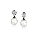 Zinzi silberne Perlenohrstecker  weiß ZIO1151