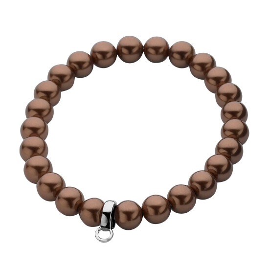Zinzi Charms StretchArmband one-size braune Perle CH-A20B
