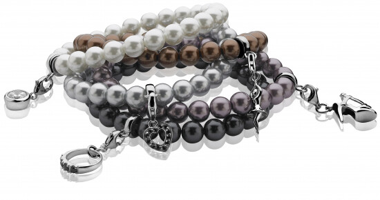 Zinzi Charms StretchArmband one-size violette Perle CH-A20P