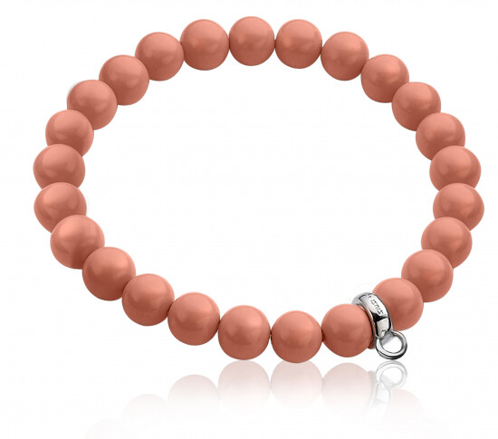 Zinzi Charms StretchArmband one-size orange Perle CH-A20K