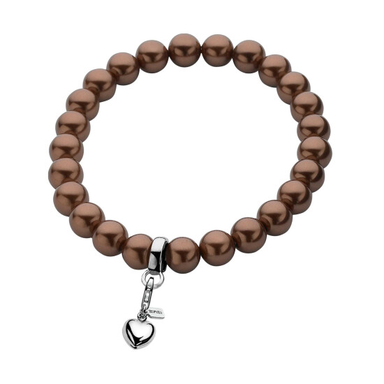 Zinzi Charms StretchArmband one-size braune Perle CH-A20B