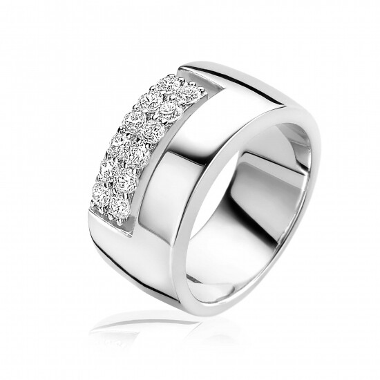 Mart Visser by ZINZI silberner Ring fest gerade  10mm MVR17