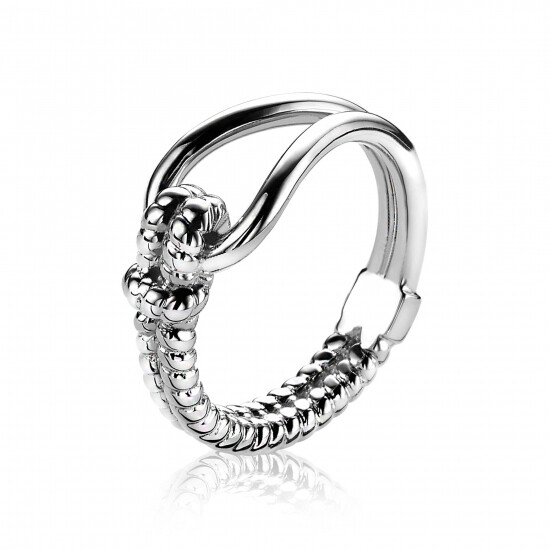 Mart Visser by ZINZI silberner Ring bearbeitet MVR9