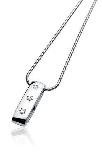 ZINZI DIAMONDS silberner Anhänger Diamant Sternn weiß ZDH47