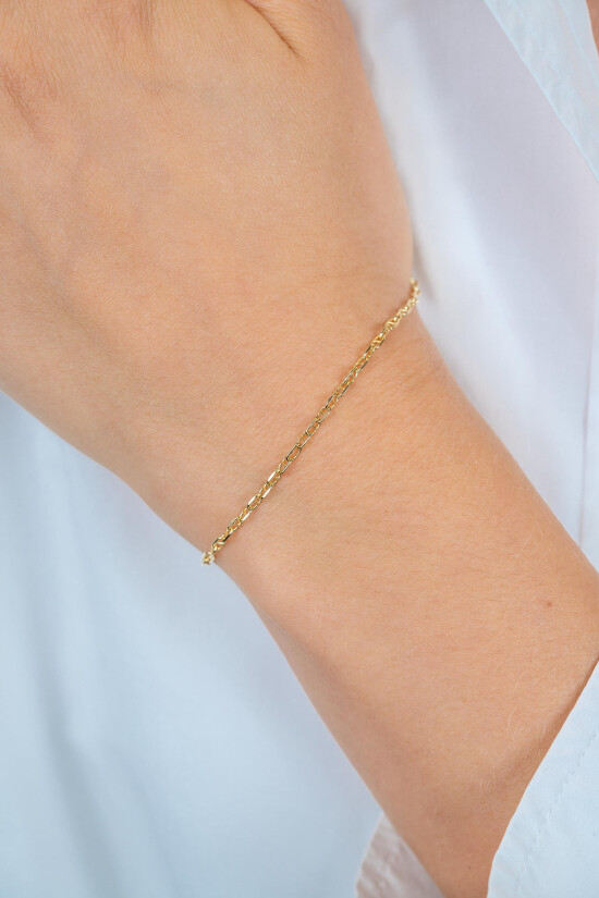 ZINZI GOLD armband marine schakels massief 2mm